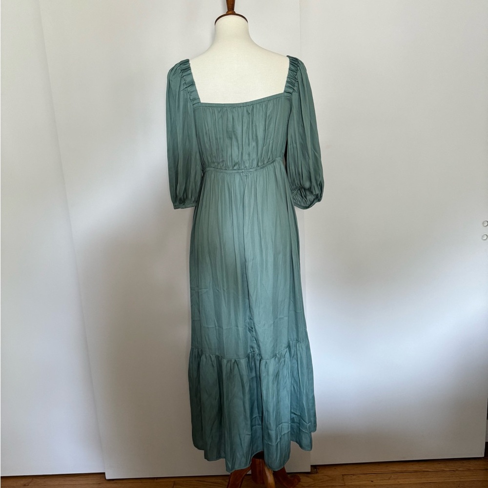 Sam Front Tie satin Dress in Lagoon - Picture 10 of 13
